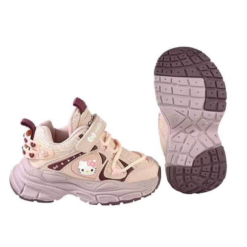 台灣現貨🌈專櫃鞋品✨KITTY  飾釦亮片 老爹鞋 魔鬼氈運動鞋  減壓 輕量 兒童球鞋 兒童運動鞋 休閒運動-細節圖5