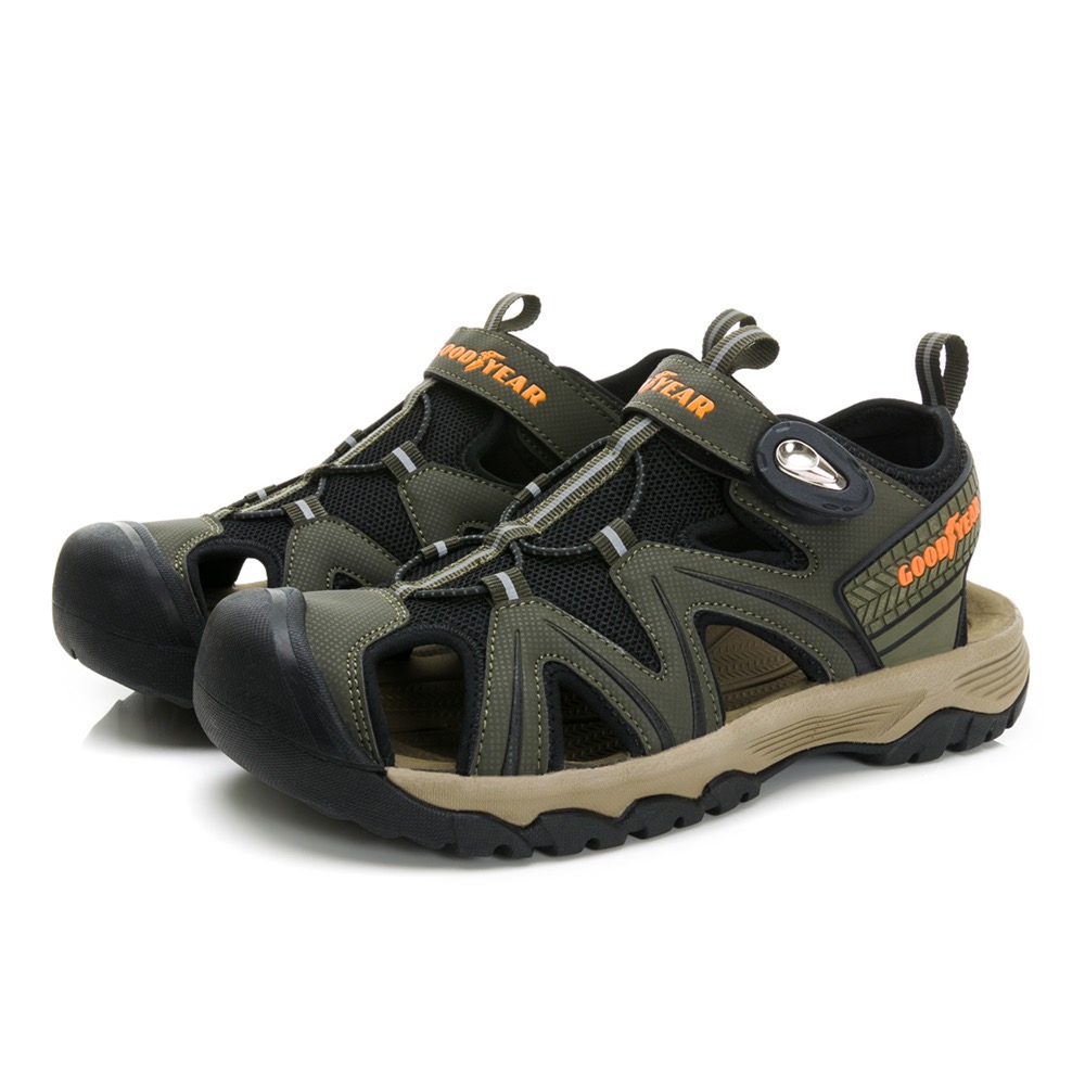 GOODYEAR 固特異 男士 護趾 磁扣 運動涼鞋 透氣 緩震 防滑 溯溪鞋 夜間安全反光-細節圖2