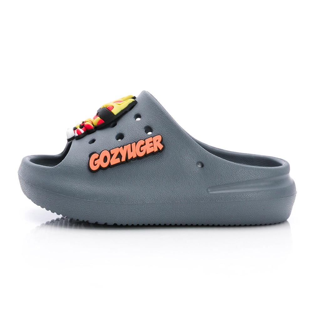 台灣製 第一戰隊五獸者 童 EVA拖鞋 輕量 防水 一片式拖鞋 兒童拖鞋 速乾 防水拖鞋 室內拖鞋 戶外拖鞋 深灰-細節圖4