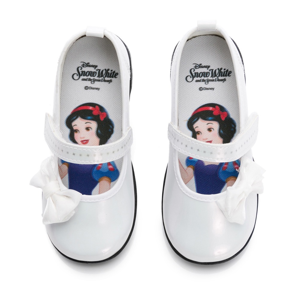 台灣製 白雪公主 女童 蝴蝶結 全白 亮面 公主鞋 娃娃鞋 止滑 中童 童鞋 兒童運動鞋 兒童休閒鞋 表演鞋 花童鞋-細節圖2