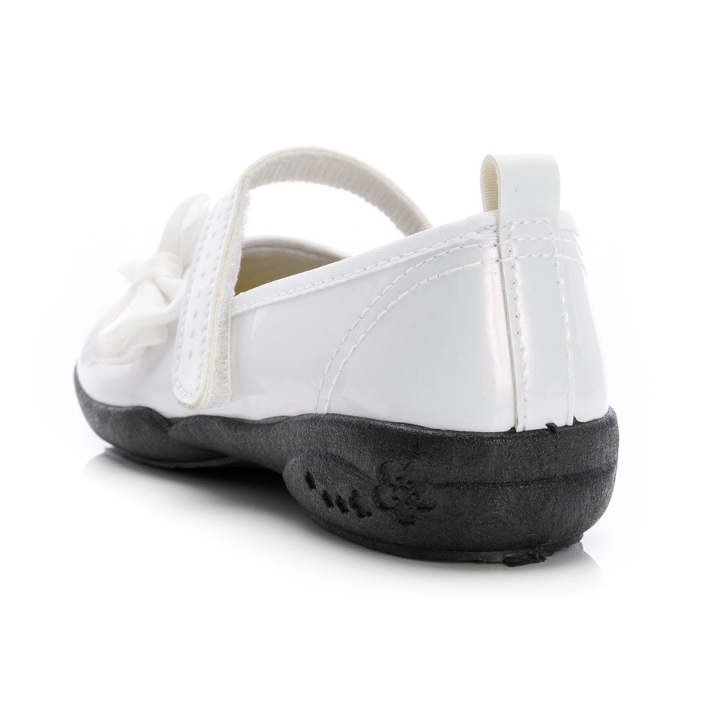 台灣製 白雪公主 女童 蝴蝶結 全白 亮面 公主鞋 娃娃鞋 止滑 中童 童鞋 兒童運動鞋 兒童休閒鞋 表演鞋 花童鞋-細節圖4