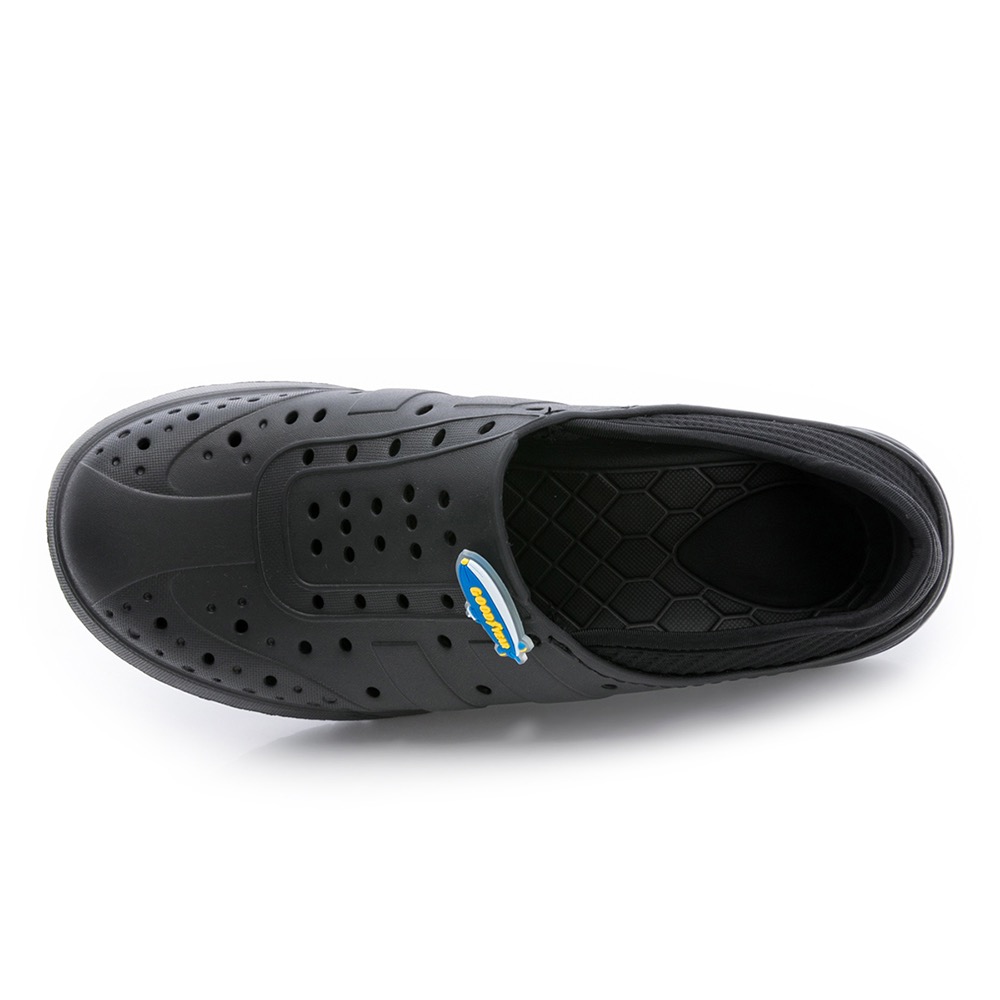 台灣製 ✨GOODYEAR 男 後踩 洞洞鞋 速乾 輕量 防水 晴雨兩穿 雨鞋 懶人鞋 護趾 半拖 外送鞋 黑-細節圖5