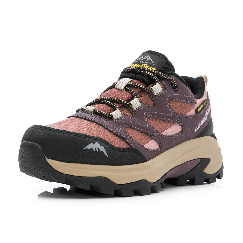 GOODYEAR  固特異 女鞋 寬楦 透濕防水 郊山健行鞋 登山鞋 酒紅 健行鞋 夜間反光-細節圖3