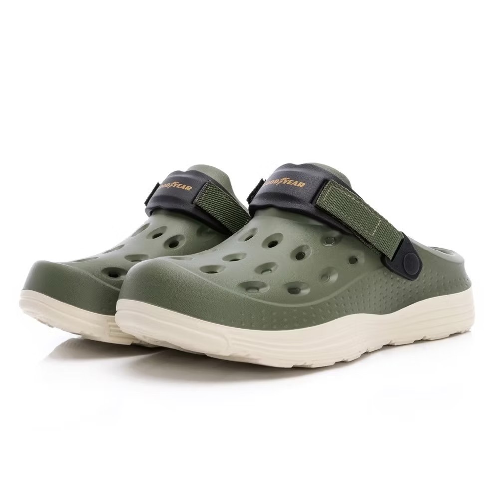 GOODYEAR  固特異 男 護趾 洞洞鞋 可拆式 後絆帶 寬楦 防水 透氣 快乾 人體工學 足弓設計-細節圖4