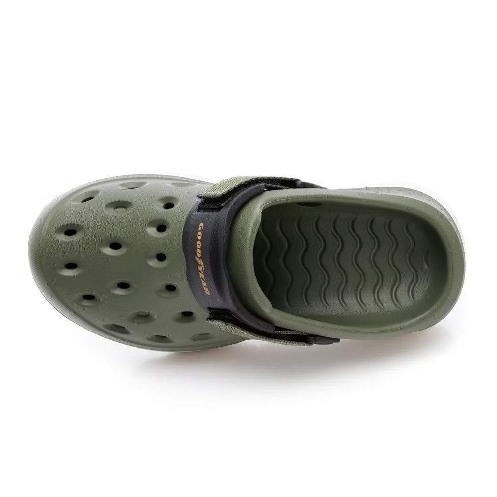 GOODYEAR  固特異 男 護趾 洞洞鞋 可拆式 後絆帶 寬楦 防水 透氣 快乾 人體工學 足弓設計-細節圖5