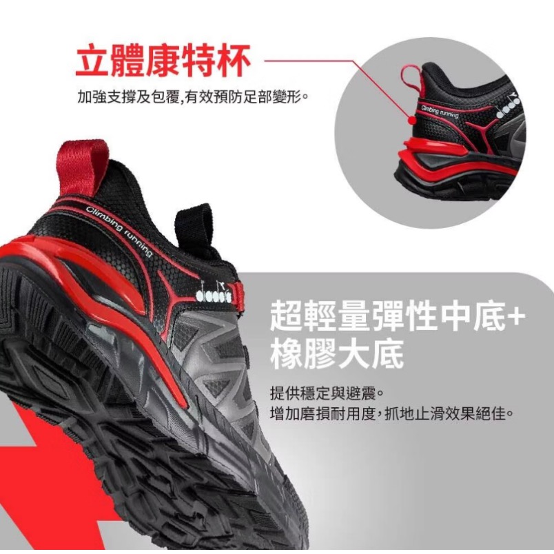 DIADORA  迪亞多納 童 旋轉鈕扣 輕量 透氣 超寬楦 避震 彈性 橡膠止滑 兒童慢跑鞋 跑鞋 童鞋  大童-細節圖7