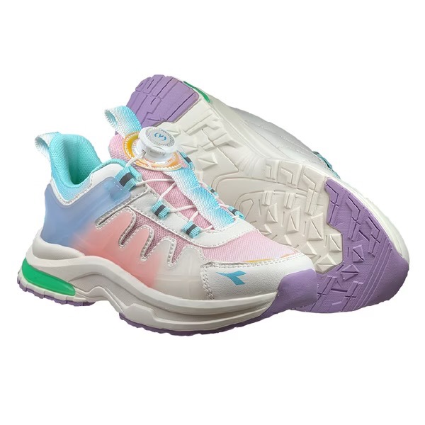 DIADORA  迪亞多納 童 旋轉鈕扣 輕量 透氣 超寬楦 避震 彈性 橡膠止滑 兒童慢跑鞋 跑鞋 童鞋  大童-細節圖2
