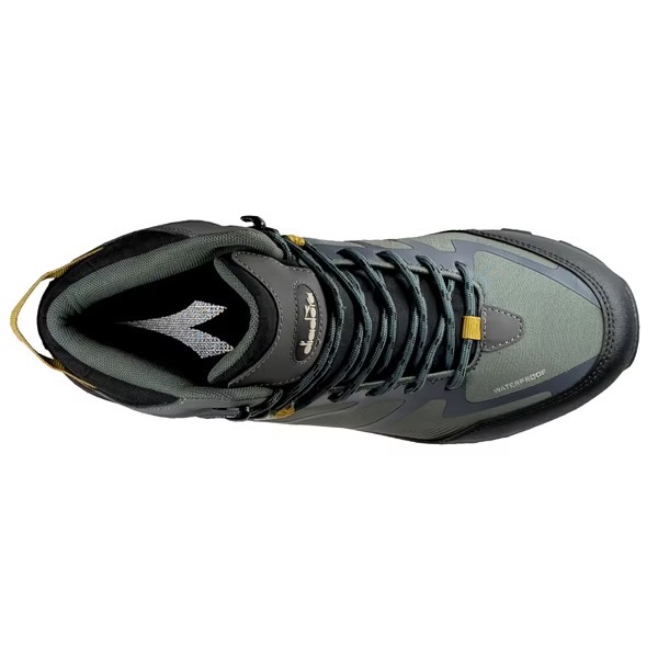 台灣製 DIADORA 男 寬楦 登山鞋 戶外鞋 靜態防水 透氣 吸震 彈性 止滑 耐磨 橡膠底 越野鞋-細節圖4