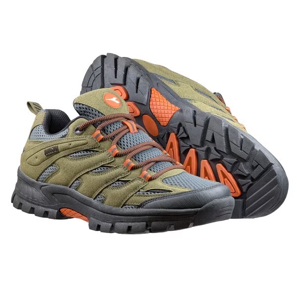 DIADORA 男 寬楦 登山鞋 戶外鞋 雙重防潑水 透氣 吸震 彈性 止滑 耐磨 橡膠底 越野鞋 軍綠-細節圖2