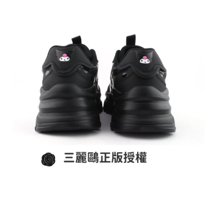 KUROMI  酷洛米 女 正版授權  羽量 厚底 老爹鞋 Q彈 吸震 休閒鞋 黑-細節圖5