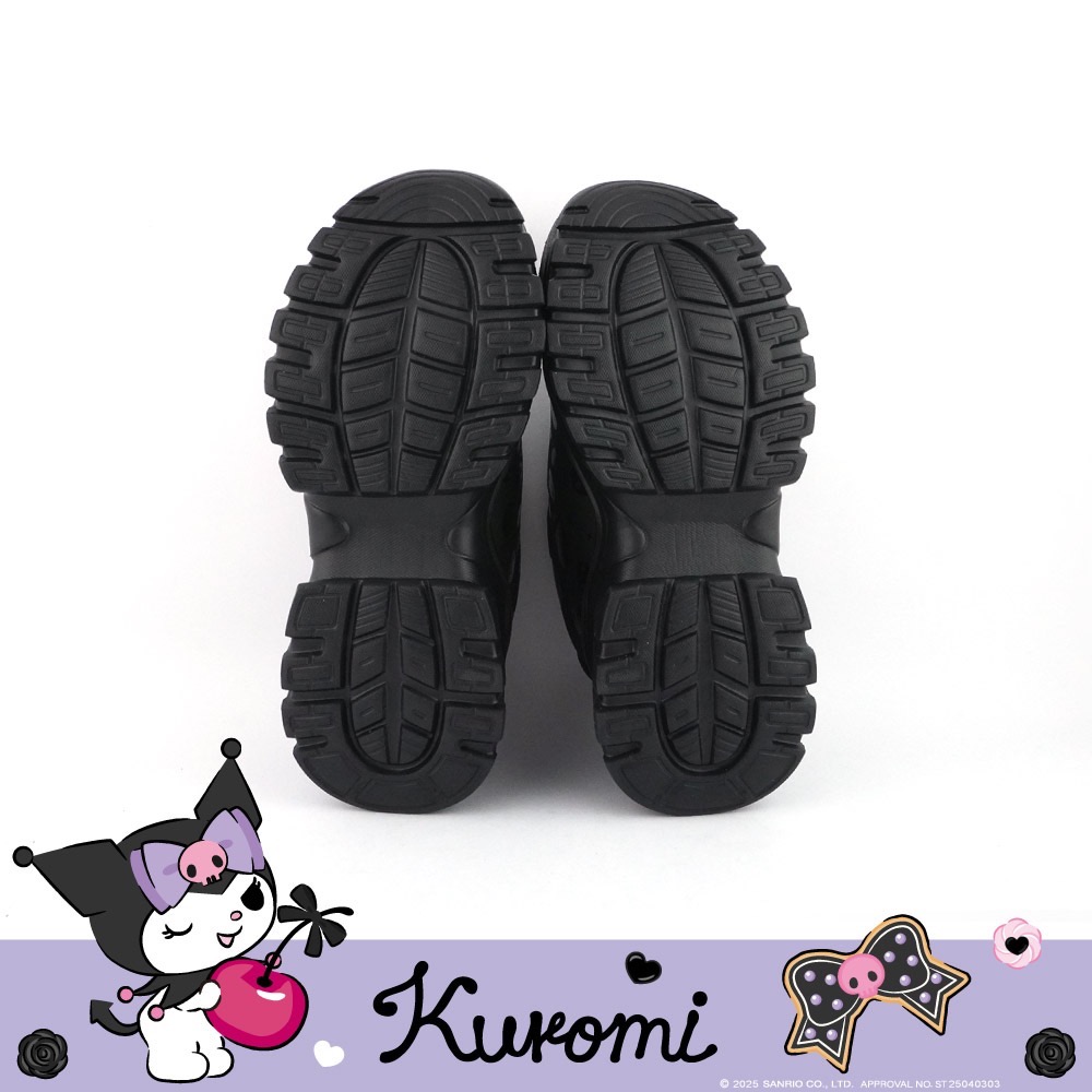 KUROMI  酷洛米 女 正版授權  羽量 厚底 老爹鞋 Q彈 吸震 休閒鞋 黑-細節圖10