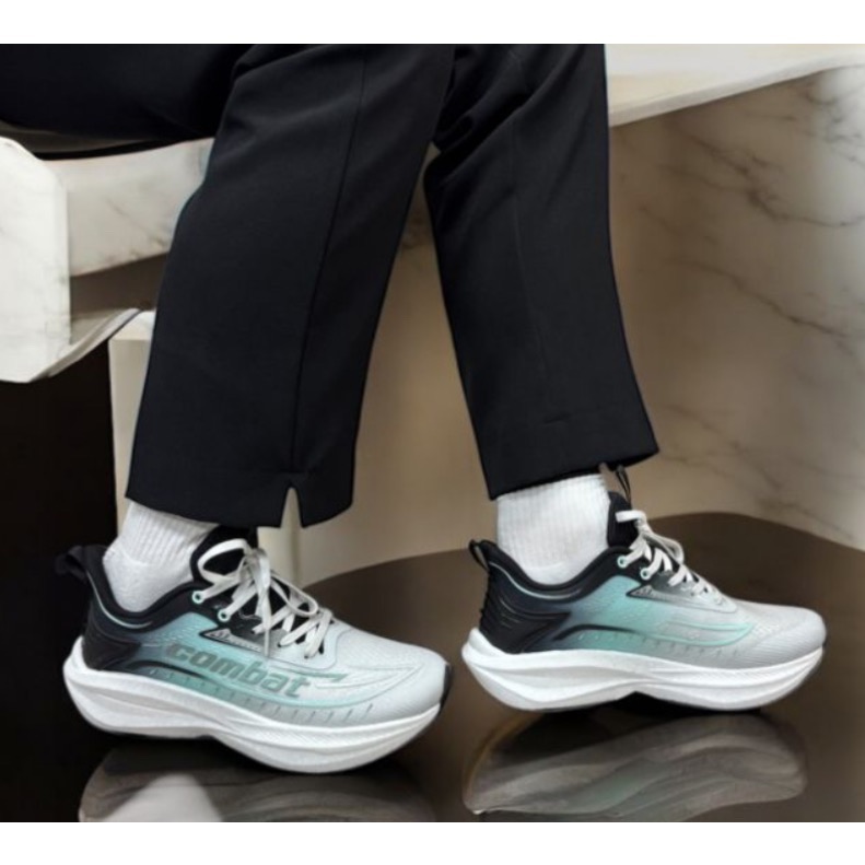 COMBAT 男鞋  輕量 足部穩定 慢跑鞋 透氣 Q彈 柔軟 緩震 減壓 厚底 走路鞋 運動鞋-細節圖5