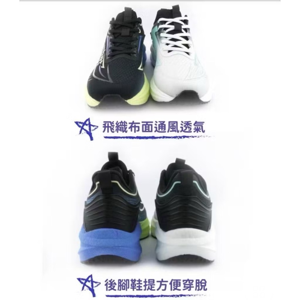 COMBAT 男鞋  輕量 足部穩定 慢跑鞋 透氣 Q彈 柔軟 緩震 減壓 厚底 走路鞋 運動鞋-細節圖6