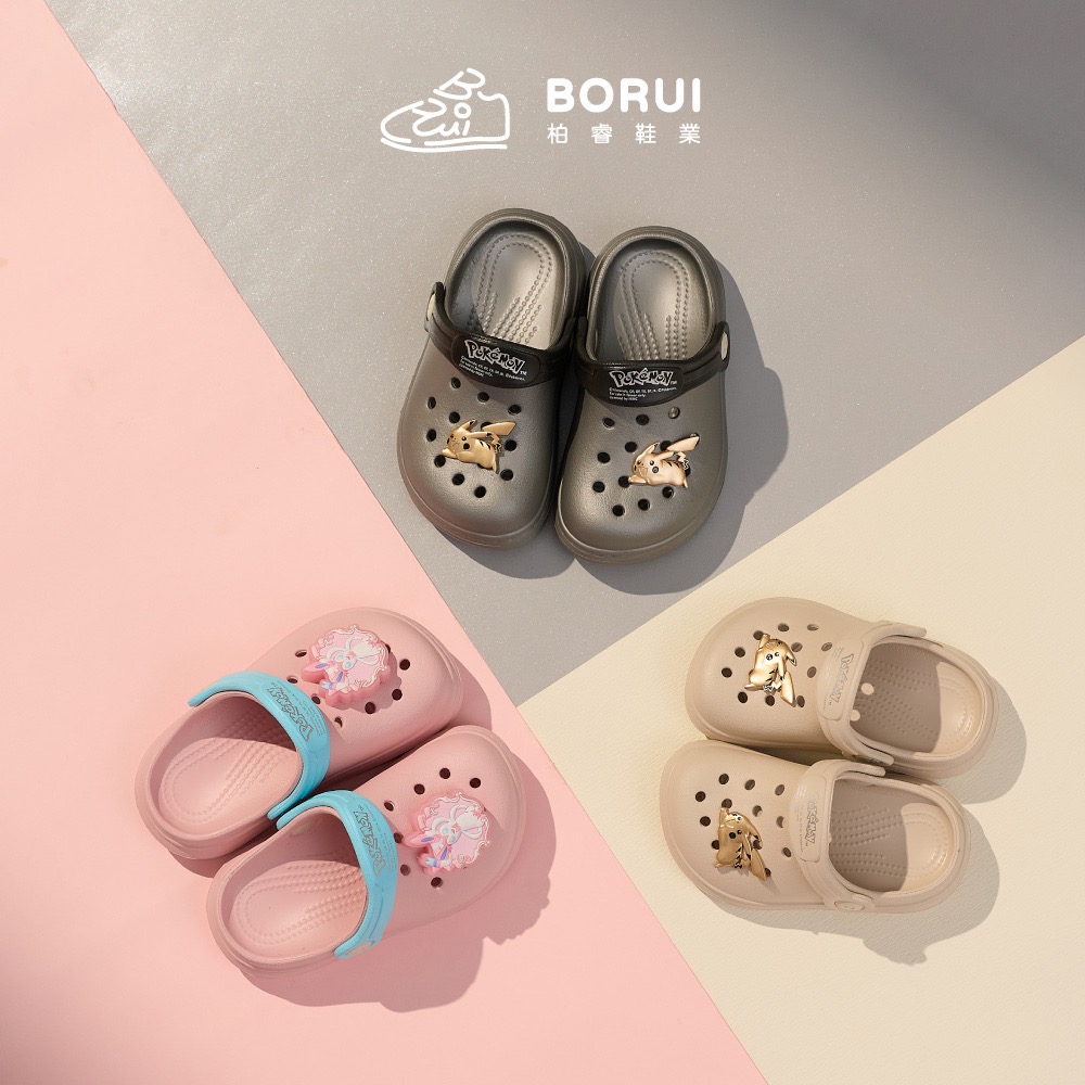 台灣製 童鞋 Pokémon 寶可夢 正版授權 皮卡丘 金屬造型飾釦 防水 輕量 洞洞涼鞋 護趾 園丁鞋 拖鞋 洞洞鞋-細節圖8