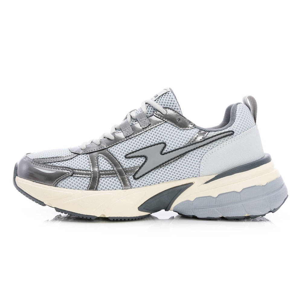 復古潮流 男 2E寬楦 緩震 慢跑鞋 輕量 透氣 吸震 回彈 減壓 運動鞋 夜間反光 工作鞋 灰銀-細節圖4