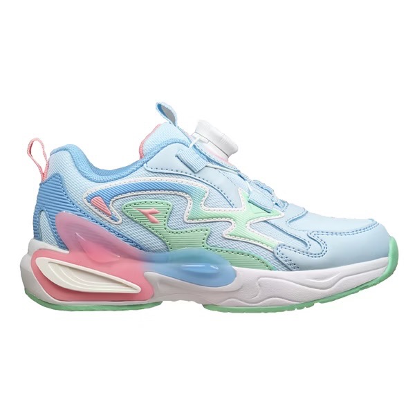 DIADORA  迪亞多納 童 旋鈕快扣 輕量 透氣 寬楦 專業輕量慢跑鞋 避震 彈性 橡膠 止滑 兒童慢跑鞋 跑鞋-細節圖2