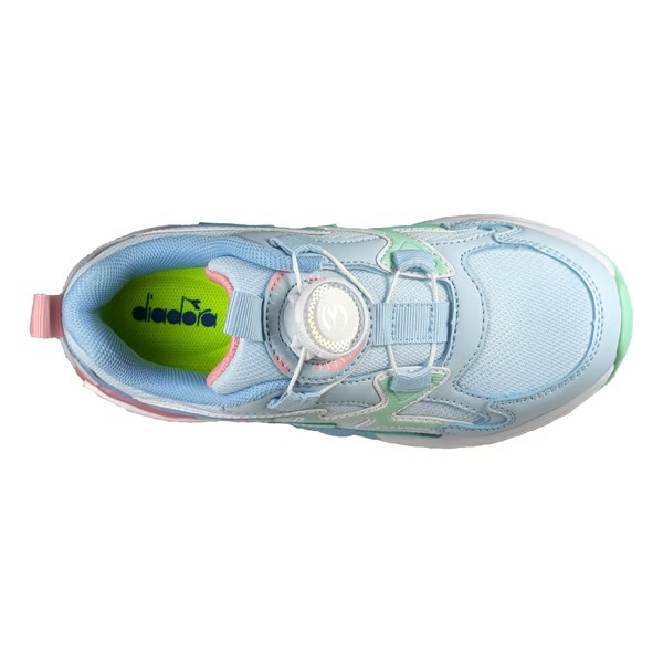 DIADORA  迪亞多納 童 旋鈕快扣 輕量 透氣 寬楦 專業輕量慢跑鞋 避震 彈性 橡膠 止滑 兒童慢跑鞋 跑鞋-細節圖3