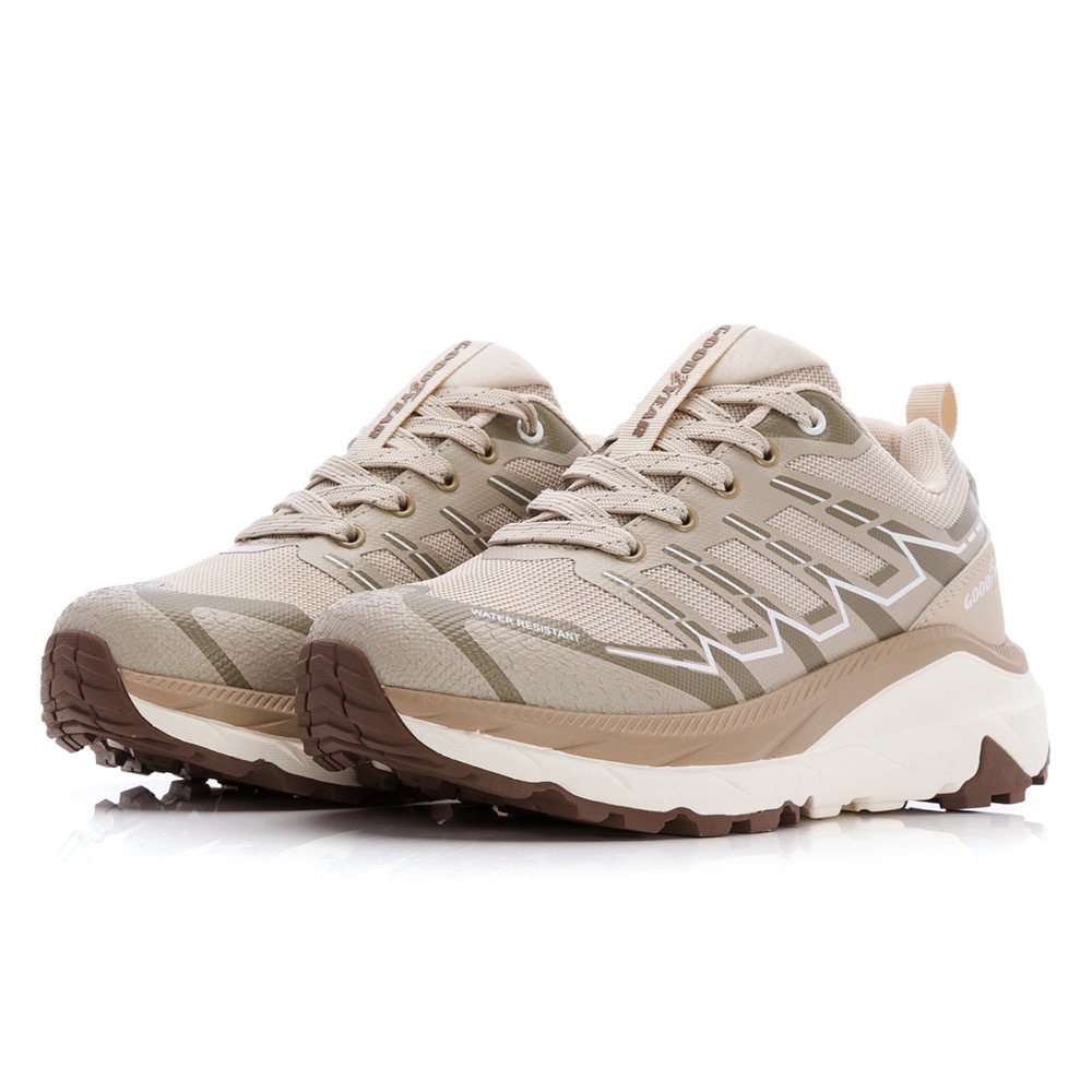 固特異 GOODYEAR 女 防潑水 越野跑鞋 戶外鞋 透氣 止滑 耐磨  越野鞋 夜間反光  Q彈  厚底 奶茶-細節圖2