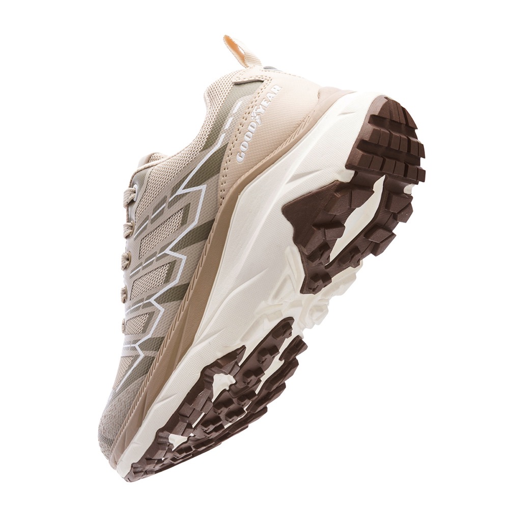 固特異 GOODYEAR 女 防潑水 越野跑鞋 戶外鞋 透氣 止滑 耐磨  越野鞋 夜間反光  Q彈  厚底 奶茶-細節圖7