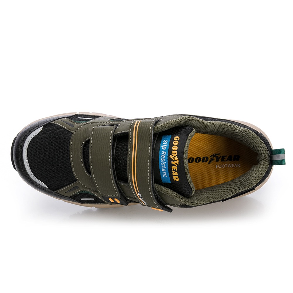 GOODYEAR 固特異  4E 寬楦 防潑水 健走鞋 運動鞋 防潑水健走鞋 魔鬼氈 透氣 防滑 夜間反光-細節圖6