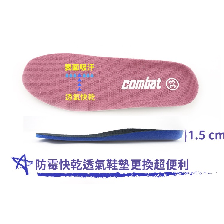 COMBAT 童 輕量 慢跑鞋 透氣 Q彈 柔軟 緩震 減壓 運動鞋 兒童運動鞋 大童 中童 男童 女童-細節圖9