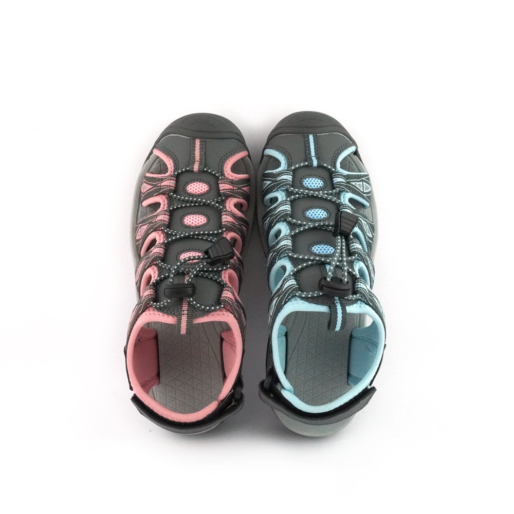 ARRIBA 女 輕量 護趾 織帶 涼鞋 戶外鞋 運動涼鞋 止滑 緩震 舒適 灰粉-細節圖7