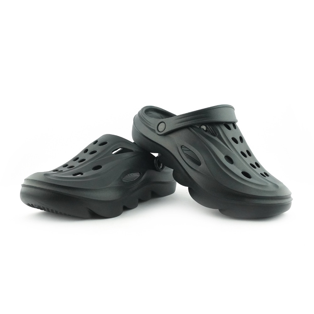 台灣製 男 防水 輕量 厚底 護趾 增高 布希鞋 園丁鞋 涼拖鞋 外送鞋 25號～29號-細節圖5