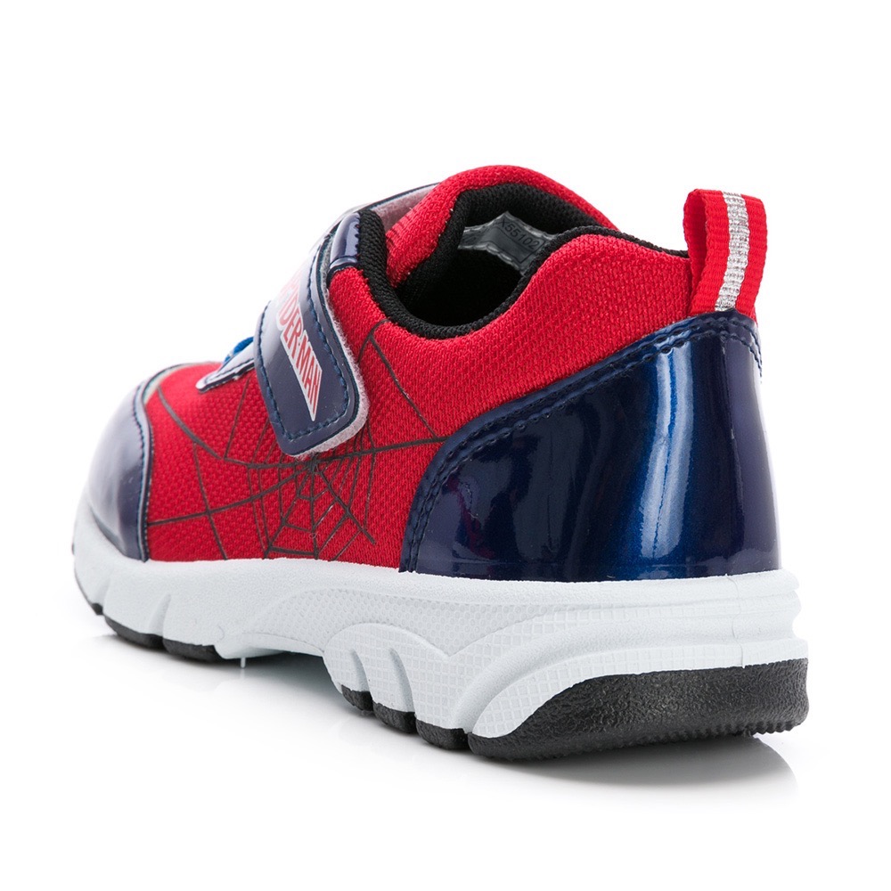 台灣製 蜘蛛人 Spider Man 兒童 電燈 運動鞋 透氣 止滑 防臭 耐磨 正版授權  電燈鞋 紅藍-細節圖4