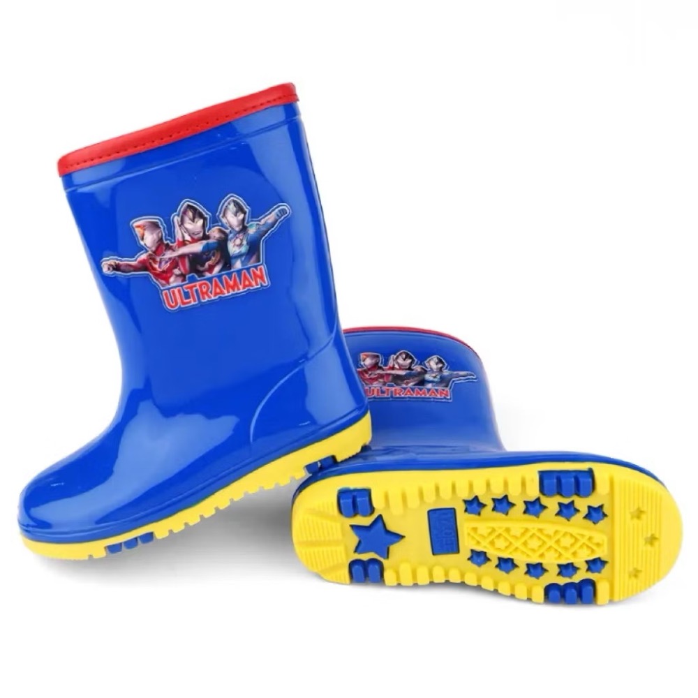 台灣製 超人力霸王 ULTRAMAN  中筒 中大童 雨鞋 兒童雨鞋 止滑 耐磨 藍-細節圖2