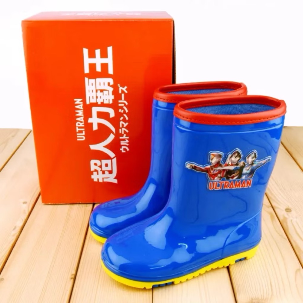 台灣製 超人力霸王 ULTRAMAN  中筒 中大童 雨鞋 兒童雨鞋 止滑 耐磨 藍-細節圖3