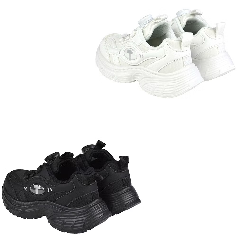 TOPUONE 童 20-24.5cm 童鞋 旋轉扣 學生 白球鞋 減壓 抗菌 防臭 運動鞋 黑球鞋 私校 兒童運動鞋-細節圖4