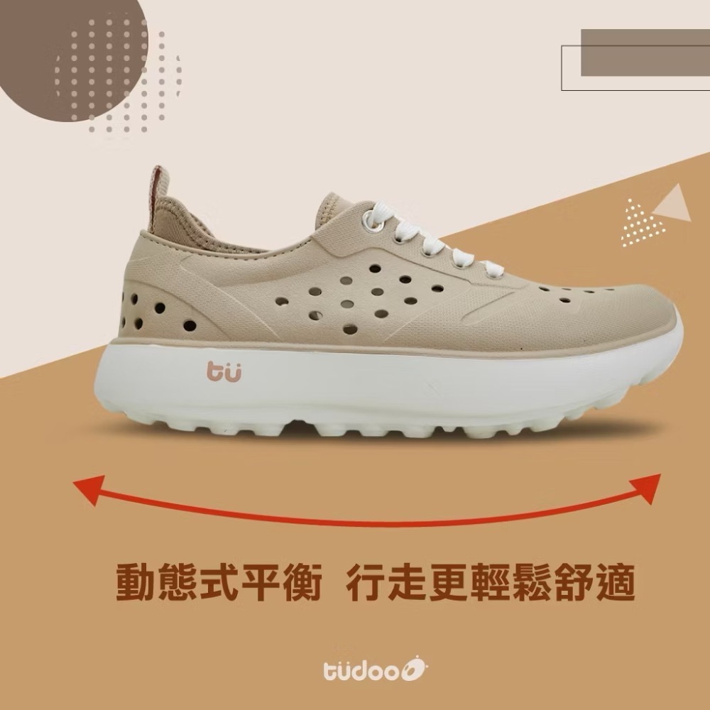 NewBuffalo 牛頭牌 土豆小汀鞋 男 女 防水 足底筋膜炎專用鞋 洞洞鞋 情侶鞋 外送鞋 奶茶色-細節圖2