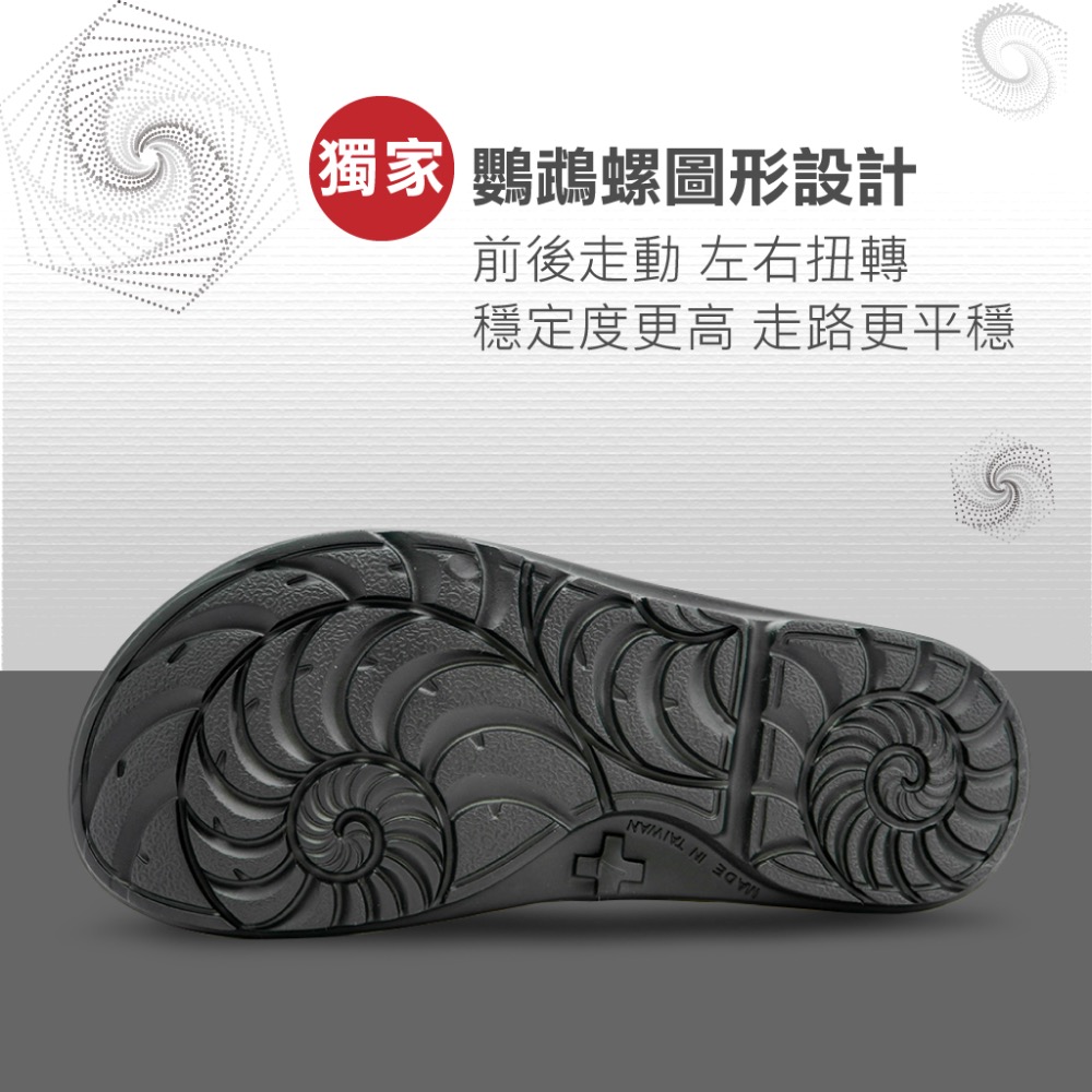 台灣製 遠離足底筋膜炎 牛頭牌 安心拖 足弓氣墊鞋 拖鞋 土豆星球 土豆鞋 室內拖鞋 鸚鵡螺 防水鞋 居家拖鞋 戶外拖-細節圖2