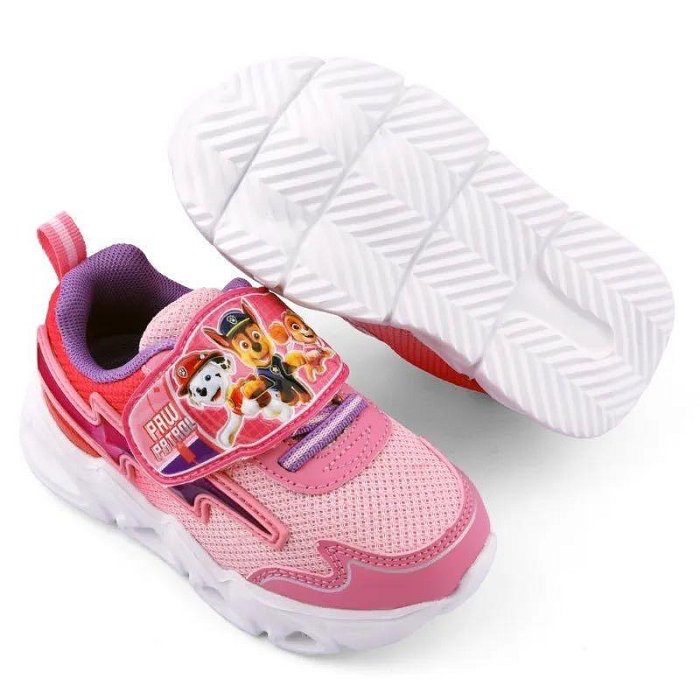 汪汪隊立大功 PAW PATROL 兒童 輕量 透氣 電燈鞋 運動鞋 阿奇 天天 緩震 防臭 男童 女童 汪汪隊 藍 粉-細節圖4