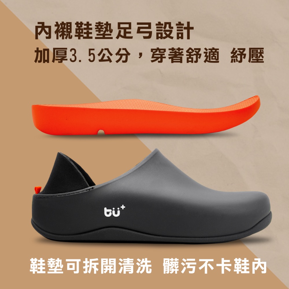 台灣製 牛頭牌 廚師鞋 餐廳必備 鍵盤式鞋底 可抽取式鞋墊 一鞋兩穿 止滑 廚房鞋 工作鞋  耐油 防水 防油-細節圖2