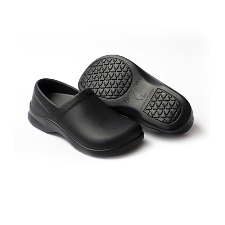 台灣製 牛頭牌 女 防水 護士鞋 一體成型  輕量 足弓鞋墊 適合久站 工作鞋 荷蘭鞋 黑-細節圖2