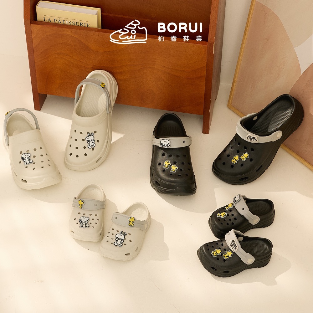 台灣製 親子鞋 Snoppy 史努比 兒童 輕量 護趾 防水 速乾 布希鞋 洞洞鞋 園丁鞋 水陸兩用 護趾 拖鞋 童-細節圖2