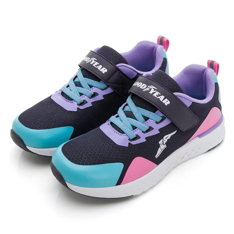 GOODYEAR 固特異 限量特惠 🔥 女童 魔鬼氈 輕量 透氣 夜間反光 後跟穩定 緩震 運動鞋 兒童運動鞋-細節圖5