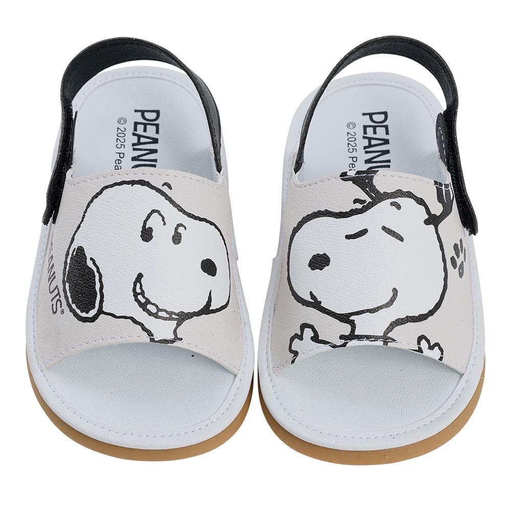 台灣製 童 史努比 Snoopy 質感印刷 魔鬼氈 嗶嗶涼鞋 嗶嗶鞋 BB鞋 寶寶鞋-細節圖2