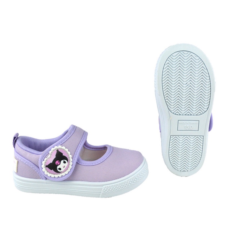 台灣製 正版授權 三麗鷗 Kuromi  酷洛米 大耳狗 兒童室內鞋 透氣 止滑 幼稚園 室內鞋 幼兒室內鞋 魔鬼氈 女-細節圖5
