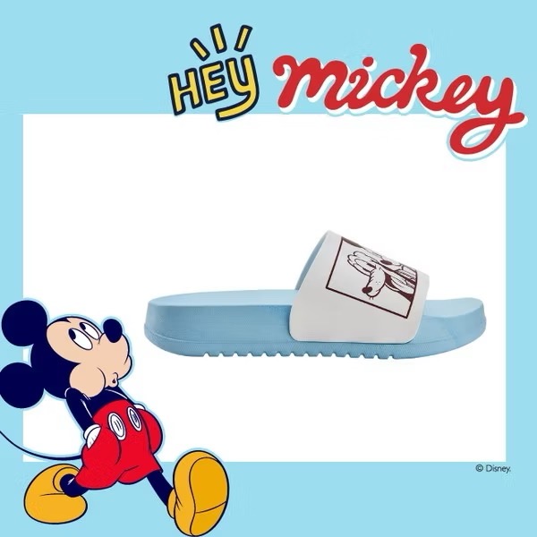 台灣製 迪士尼 Disney 米奇 不對稱造型 足弓 防水 拖鞋 兒童拖鞋 室內拖 戶外拖 速乾 輕量-細節圖2