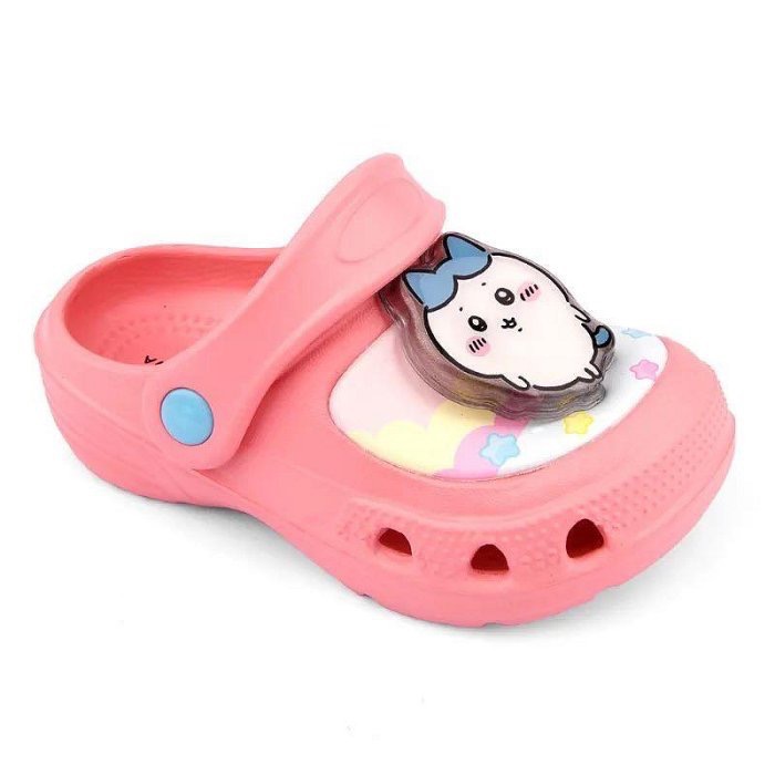 台灣製 Chiikawa 吉伊卡哇 防水 護趾 電燈 布希鞋 小八 小桃 輕量 拖鞋 洞洞鞋 花園鞋 水陸兩用 兒童拖鞋-細節圖4