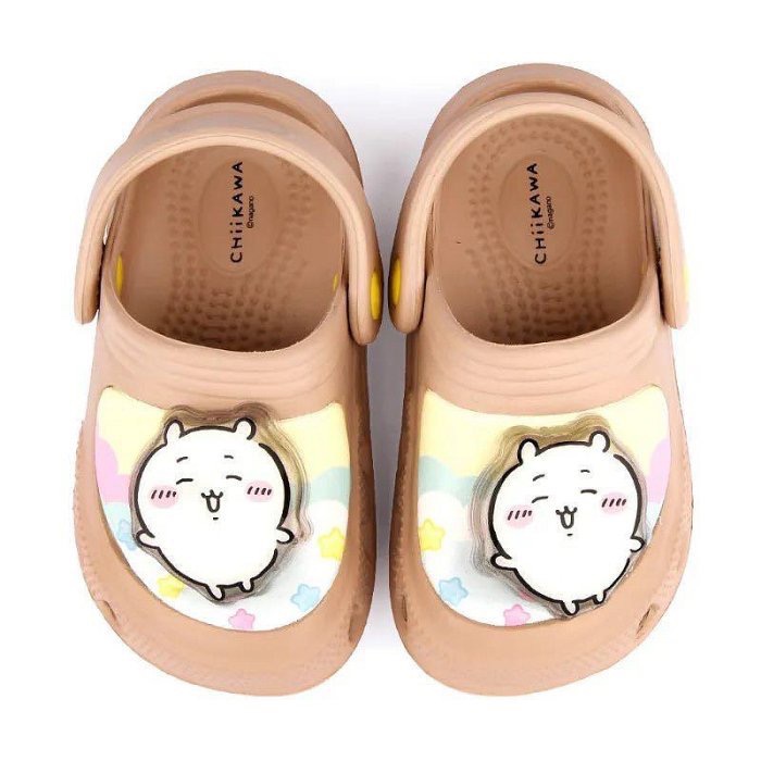 台灣製 Chiikawa 吉伊卡哇 防水 護趾 電燈 布希鞋 小八 小桃 輕量 拖鞋 洞洞鞋 花園鞋 水陸兩用 兒童拖鞋-細節圖5