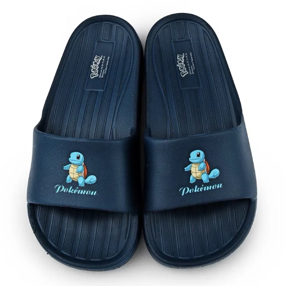 台灣製 親子鞋 防水 精靈寶可夢 神奇寶貝pokemon 皮卡丘 卡比獸 水箭龜 伊布 大童 大人 輕量 拖鞋 兒童拖鞋-細節圖2