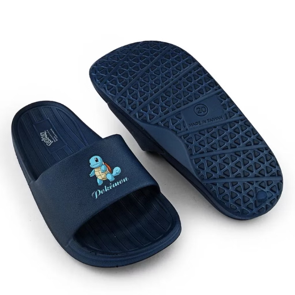 台灣製 親子鞋 防水 精靈寶可夢 神奇寶貝pokemon 皮卡丘 卡比獸 水箭龜 伊布 大童 大人 輕量 拖鞋 兒童拖鞋-細節圖3