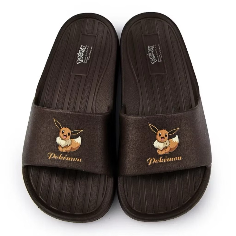 台灣製 親子鞋 防水 精靈寶可夢 神奇寶貝pokemon 皮卡丘 卡比獸 水箭龜 伊布 大童 大人 輕量 拖鞋 兒童拖鞋-細節圖4