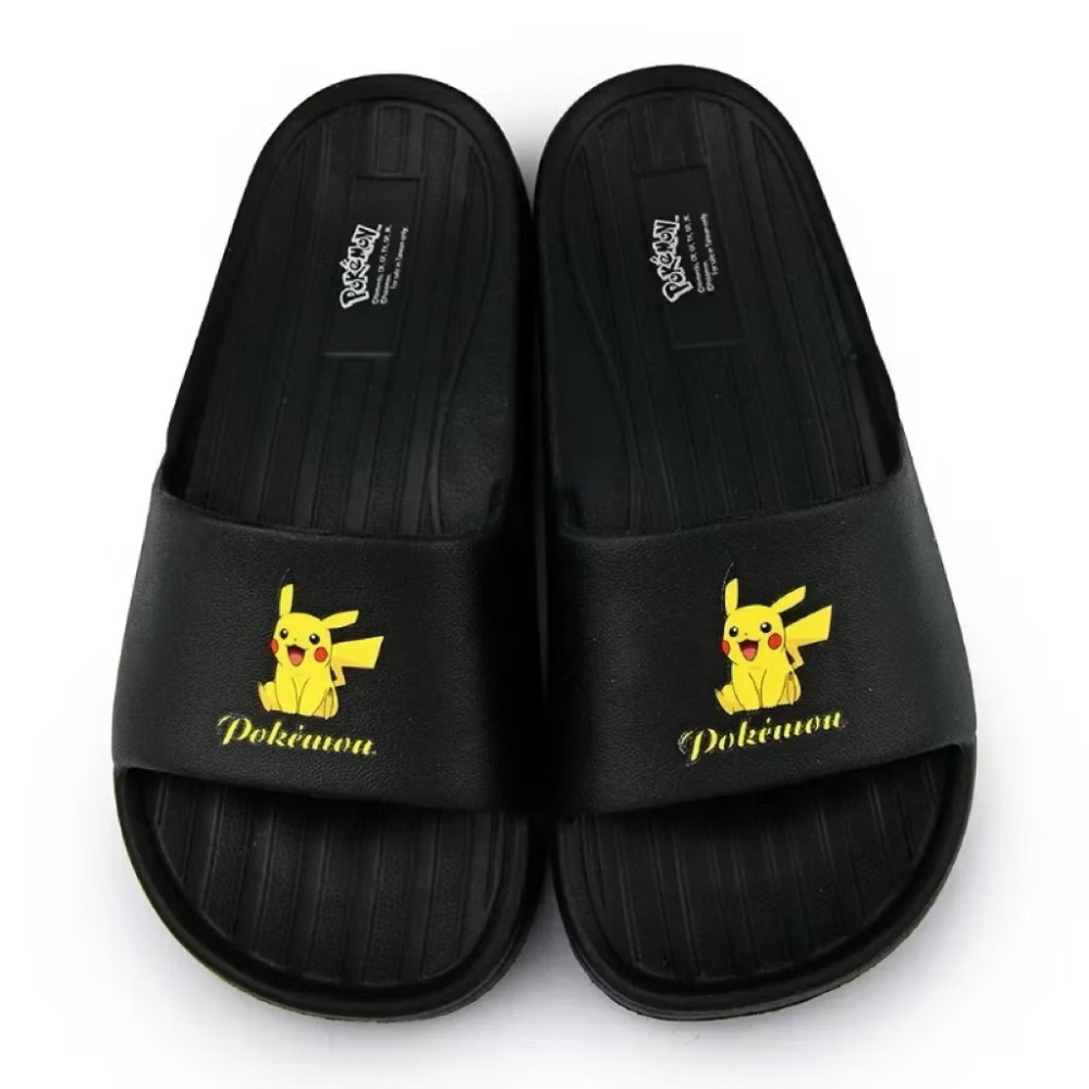 台灣製 親子鞋 防水 精靈寶可夢 神奇寶貝pokemon 皮卡丘 卡比獸 水箭龜 伊布 大童 大人 輕量 拖鞋 兒童拖鞋-細節圖6