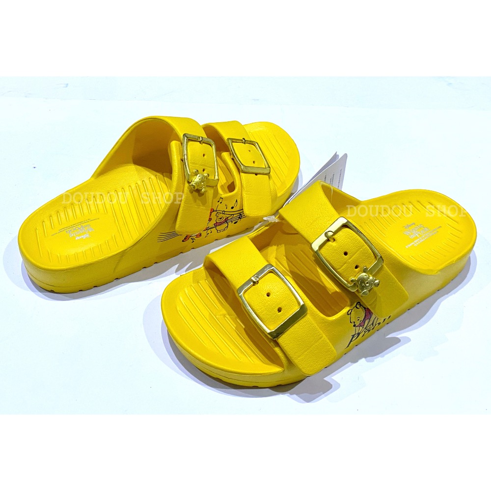 台灣製 迪士尼 Disney米奇 米妮 維尼 奇奇蒂蒂 防水 雙釦 涼拖鞋 輕量 二字輕便拖 戶外拖 室內拖 兒童拖鞋-規格圖11