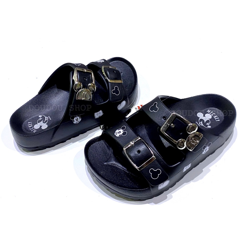 台灣製 16號 20號 21號 迪士尼 Disney米奇 米妮 滿版塗鴉 防水 雙釦 涼拖鞋 輕量 二字輕便拖 戶外拖鞋-規格圖6