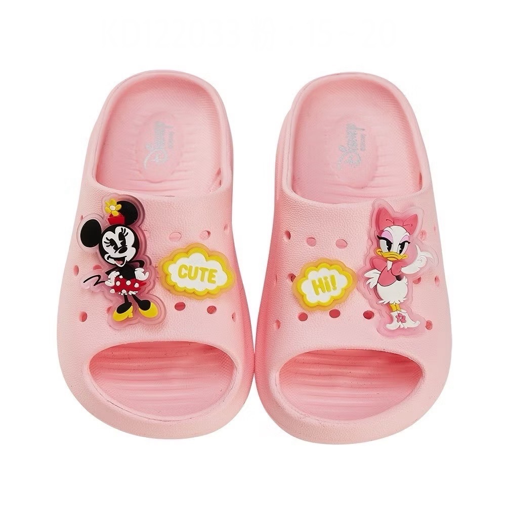 台灣製 米妮 美人魚 怪獸電力公司 奇奇蒂蒂 維尼 公主 Q彈 防水 拖鞋 一體成型 兒童拖鞋 輕量 防水 速乾-細節圖4